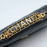 Chanel WOC Black Letres Top Handle GHW - (MICROCHIP)