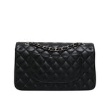 Chanel Double Flap Medium Black SHW - (MICROCHIP)
