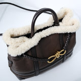 Bottega Venetta Andiamo Small Aviator Brown