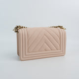 Chanel Le boy Small Chevron Light Pink