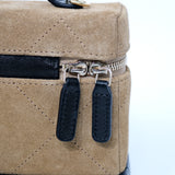 Chanel Coco Base Top Handle Long Vanity Suede