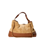 Chanel Coco Base Medium Caramel Suede Hobo Bag