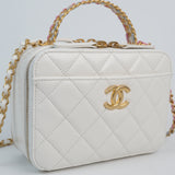 Chanel Matelasse White Multicolor Top Handle Pick Me Up