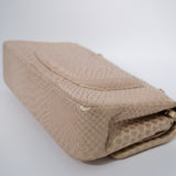 Chanel Double Flap Medium Iridescent Python GHW