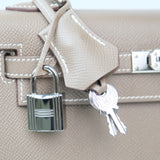 HOLD | Hermes Kelly 25 Etoupe Sellier PHW - U
