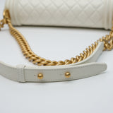 Chanel Le Boy Old Medium White - (MICROCHIP)