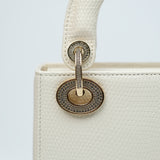 Lady Dior Mini Lizard Latte - GHW