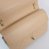 Chanel Beige Double Flap Jumbo Beige Clair -s17