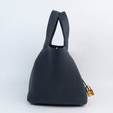 Hermes Picotin 18 Bleu Nuit GHW  -Y