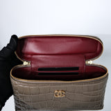 Chanel Slim Vanity Croc GHW - (BRAND NEW)