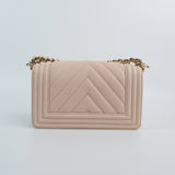 Chanel Le boy Small Chevron Light Pink