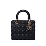 HOLD | Lady Dior Medium Noir Soft Caviar GHW