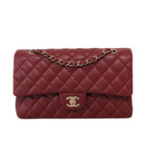 HOLD | Chanel Double Flap Medium Burgundy GHW -s28