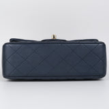 Chanel Mini Rec Top Handle Dark Navy - (MICROCHIP)