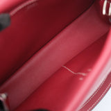HOLD | Hermes Mini Halzan Rouge Grenat PHW
