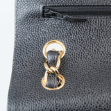 Chanel Double Flap Jumbo Black Ghw -s16