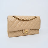 Chanel Double Flap Medium Beige -s16