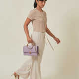 Chanel Top Handle Flap Purple - (MICROCHIP)