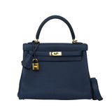 HOLD | Hermes Kelly 25 Blue Nuit GHW - W