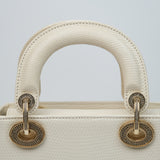 Lady Dior Mini Lizard Latte - GHW