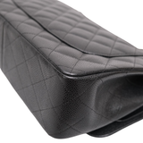 Chanel Double Flap Jumbo Black SHW - s19