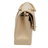Chanel Double Flap Small Beige Claire GHW - (MICROCHIP)