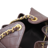 Chanel 25 Small Dark Brown Caviar GHW - (MICROCHIP)