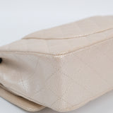 Chanel Double Flap Pearly Beige Medium -s16