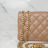 Chanel Small Flap Coco Crush Dark Beige