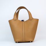 Hermes Picotin 18 Biscuit PHW - U