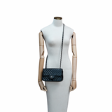 Chanel Chevron Mini Rectangle Black RHW - s24