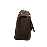 Chanel Maxi Flap 32CM Suede Dark Brown GHW