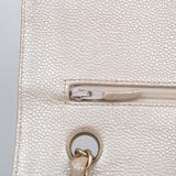 Chanel Double Flap Pearly Beige Medium -s16