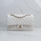 HOLD / Chanel Double Flap Medium White - GHW