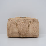 Chanel Mini Bowling Bag Raffia GHW