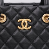 Chanel Coco Handle Tote Bag Black Caviar GHW - s26
