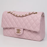 Chanel Double Flap Medium Pink GHW - s31