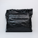 Chanel 22 Medium Black Shiny Calfskin - (MICROCHIP)