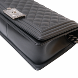 HOLD | Chanel Le Boy Old Medium Black RHW - (BRANDNEW)