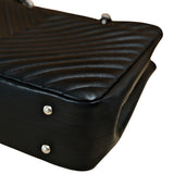 Chanel Chevron Timeless Tote Caviar SHW -s22