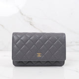 Chanel Wallet On Chain (WOC) Dark Gray - (Chip; 2024)