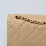 Chanel Double Flap Medium Beige -s16