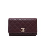 HOLD | Chanel WOC Burgundy Seasonal GHW - (MICROCHIP)