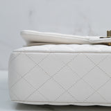 HOLD / Chanel Double Flap Medium White - GHW