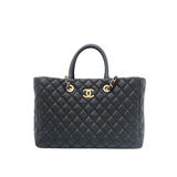 Chanel Coco Handle Tote Bag Black Caviar GHW - s26