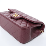 Chanel Mini Rec Top Handle Burgundy GHW - (MICROCHIP)