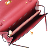Hermes Kelly To Go Rouge H GHW - U