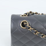 HOLD | Chanel Double Flap Small Dark Gray - (MICROCHIP)