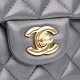 Chanel Mini Rec Top Handle Dark Navy - (MICROCHIP)