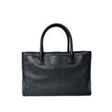 Chanel Executive Cerf Tote Black SHW - s16